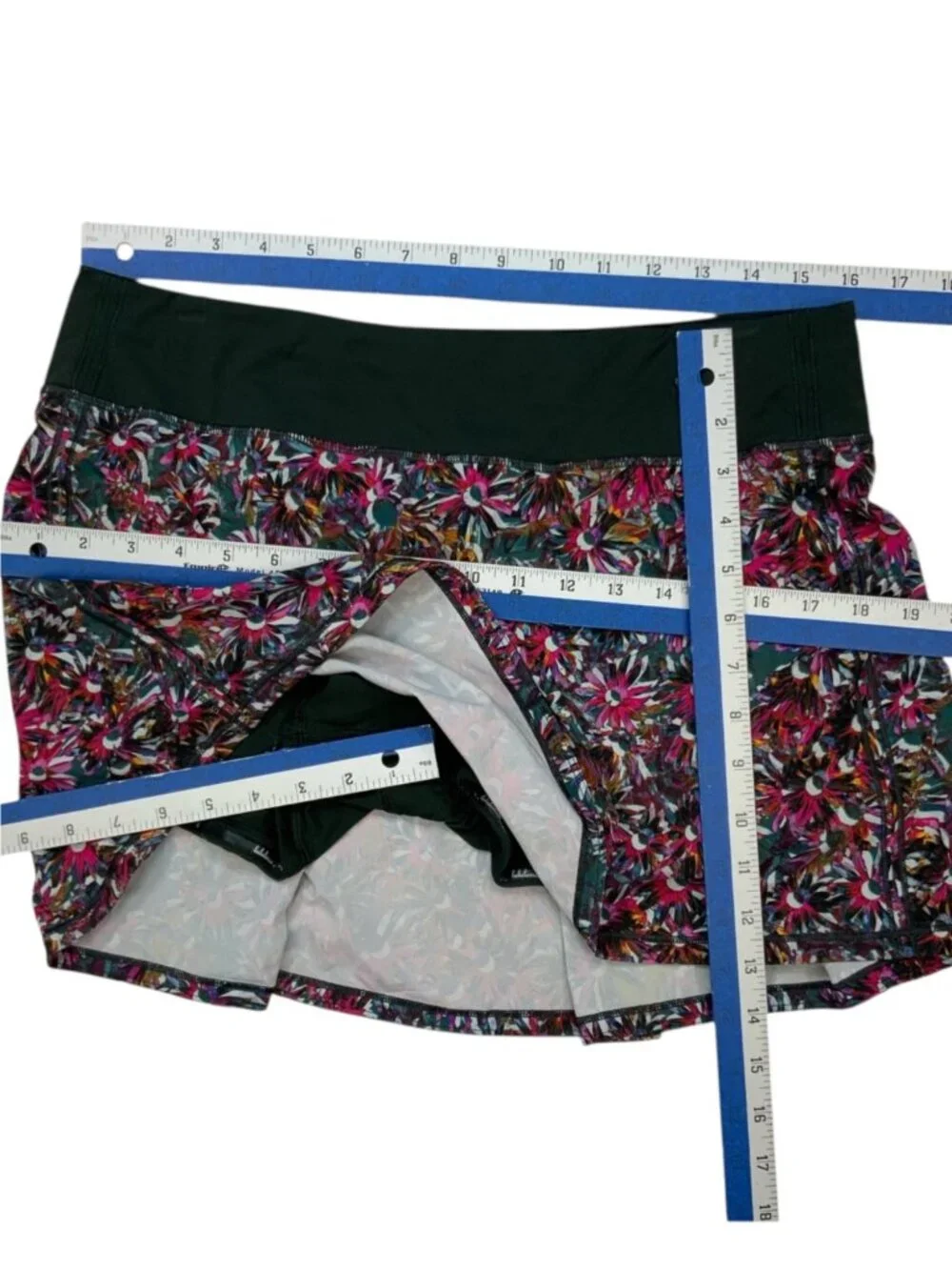 Lululemon Pace Rival Mid-Rise Skirt Skort 10 Vivid Floral Tone Multi Tennis